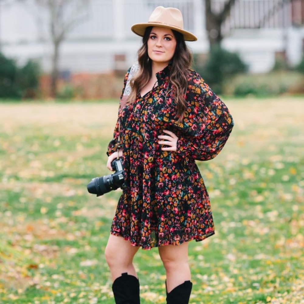 Fall floral dress